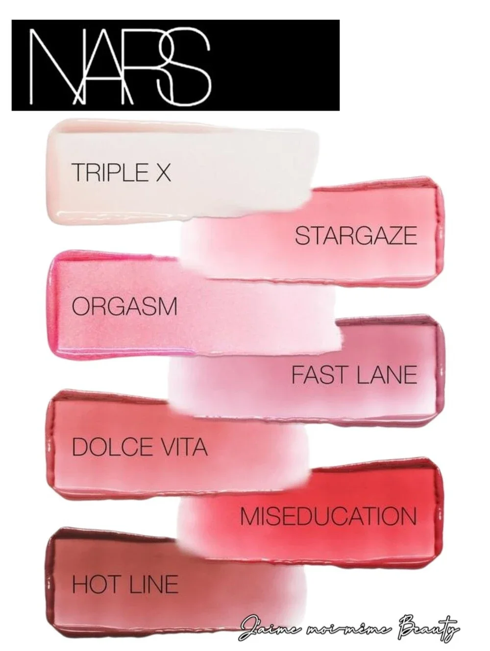 NARS Orgasm Afterglow Hydrating Sheer Tinted Lip Balm - Peachy Pink Gold Shimmer